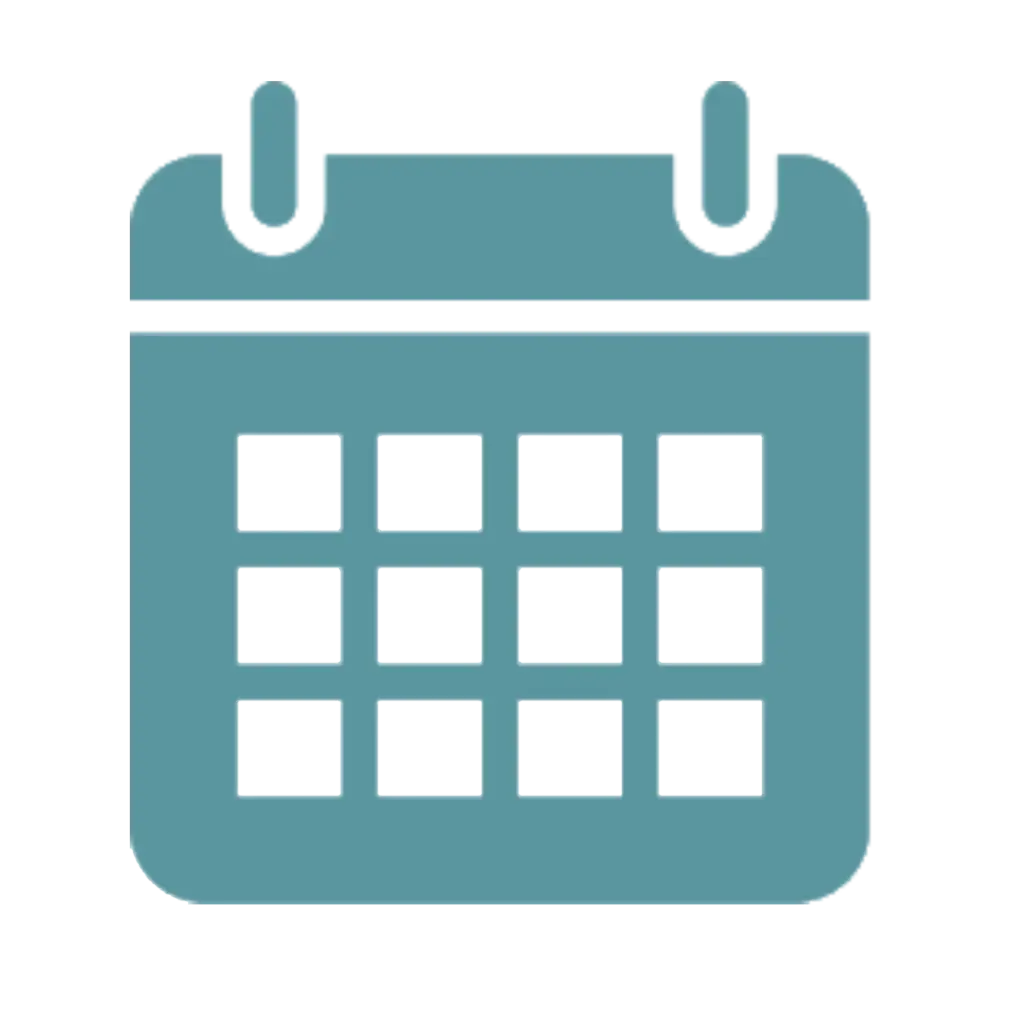 Calendar icon representing the importance of reviewing mattresses every seven years for optimal comfort and support.